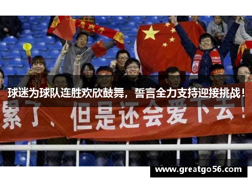 球迷为球队连胜欢欣鼓舞，誓言全力支持迎接挑战！
